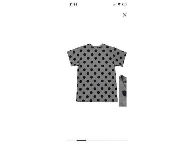 Comme Des Garcons Camiseta Comme des Garçons Polka Dot Negro Gris - vista 8