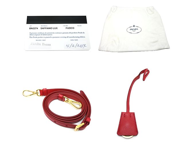 Borsa a mano da donna Prada Galleria in rosso Fuoco - vista 10