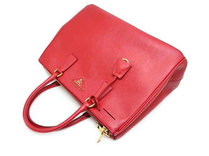 Borsa a mano da donna Prada Galleria in rosso Fuoco - vista 3