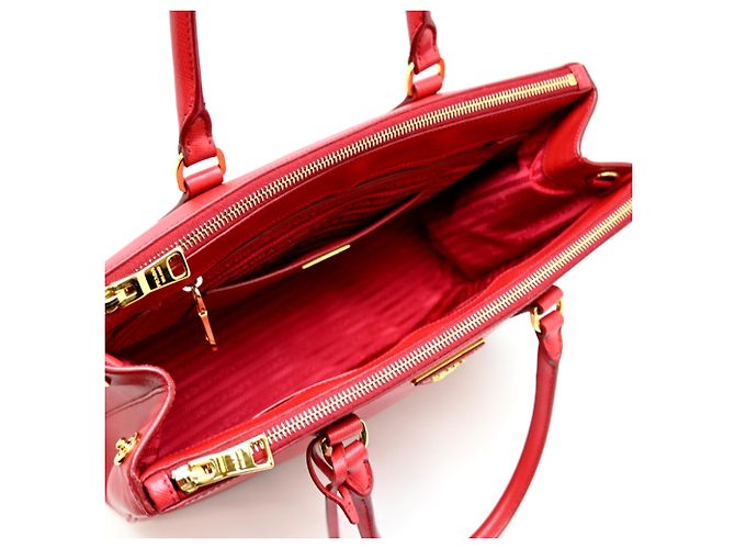 Borsa a mano da donna Prada Galleria in rosso Fuoco - vista 6