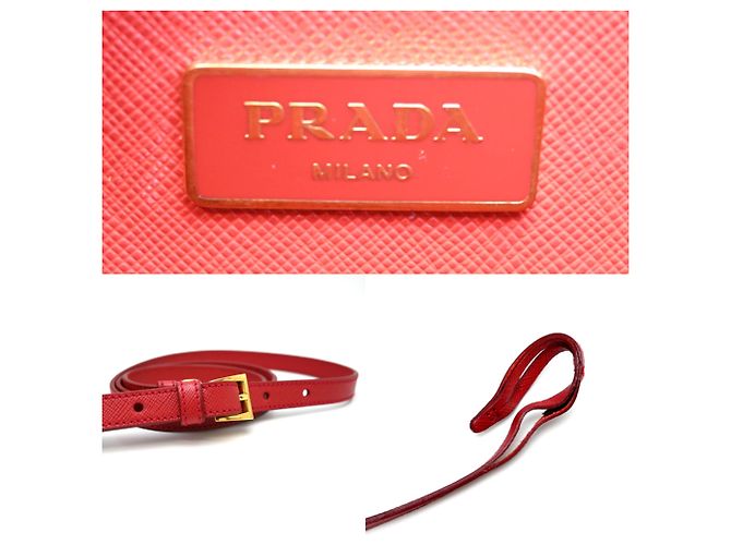 Borsa a mano da donna Prada Galleria in rosso Fuoco - vista 8