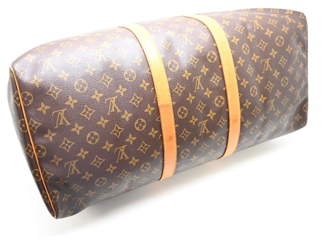 Borsa Boston Louis Vuitton Keepall 55 Marrone - vista 3