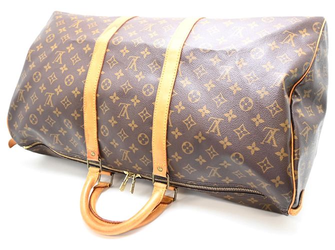 Borsa Boston Louis Vuitton Keepall 55 Marrone - vista 4