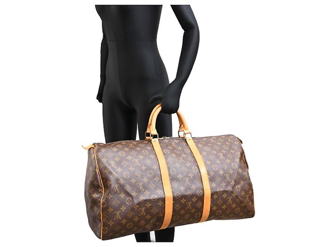 Borsa Boston Louis Vuitton Keepall 55 Marrone - vista 9