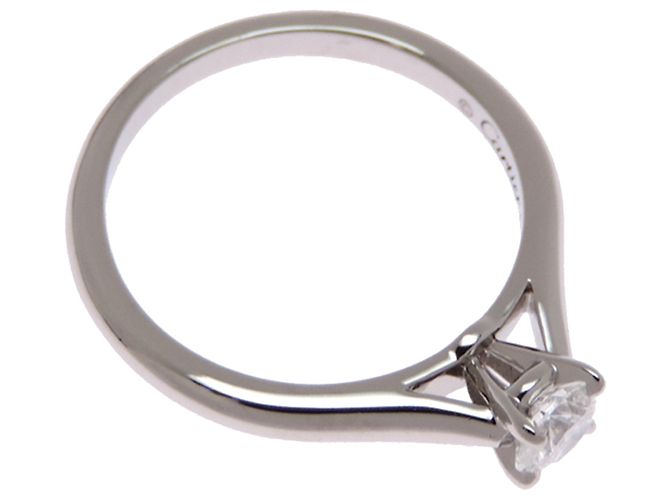 Cartier Platinum 1895 Solitaire Diamond Band Ring - Ansicht 3