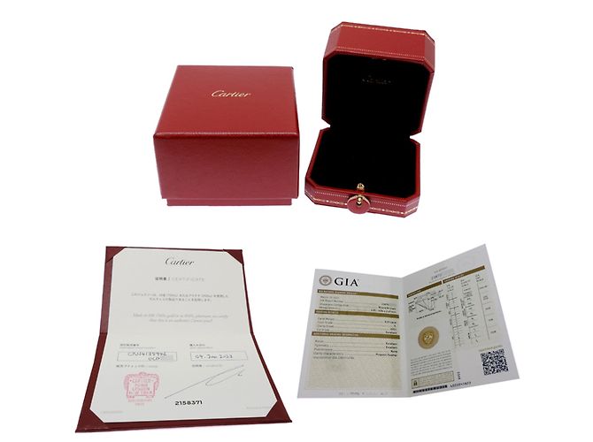 Cartier Platinum 1895 Solitaire Diamond Band Ring - Ansicht 8
