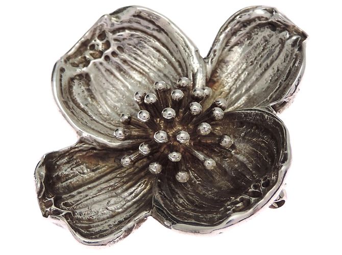 Tiffany & Co. Silberne Blumenbrosche - Ansicht 2