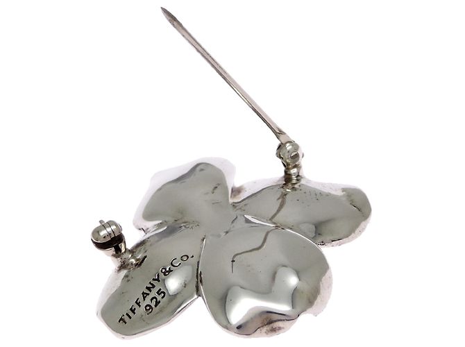 Tiffany & Co. Silberne Blumenbrosche - Ansicht 4