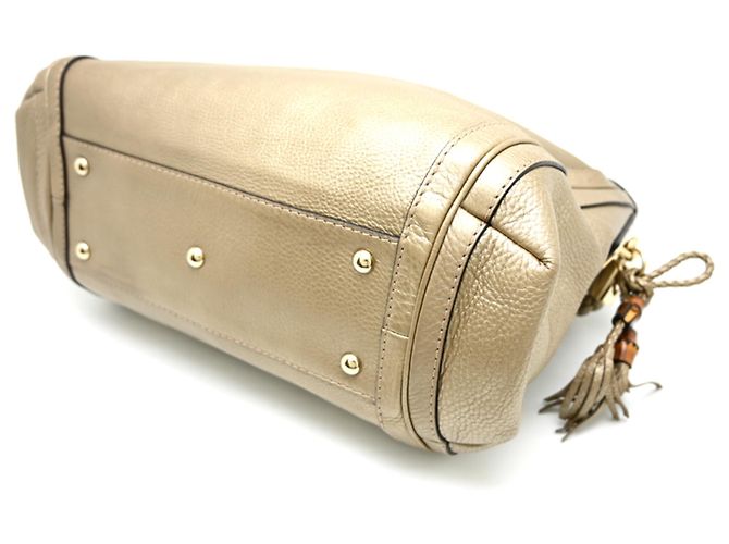 Borsa a tracolla in pelle Bella Gucci D'oro - vista 3