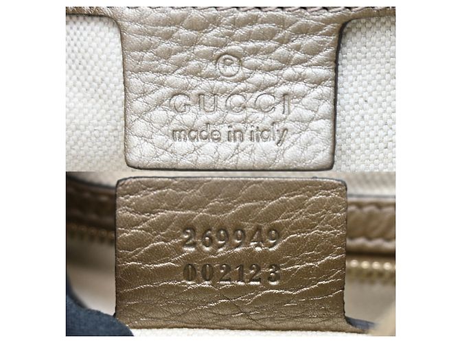 Borsa a tracolla in pelle Bella Gucci D'oro - vista 8