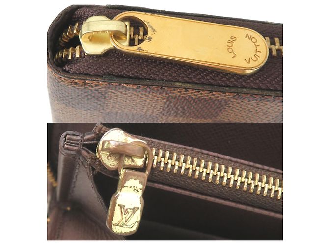Louis Vuitton Zippy Wallet aus Damier Canvas Braun - Ansicht 8