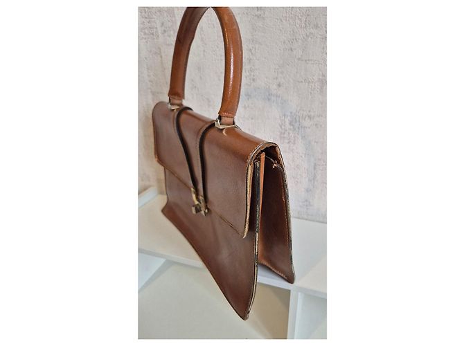 Autre Marque Ondine Republique Paris Borsa in Pelle Marrone - vista 2