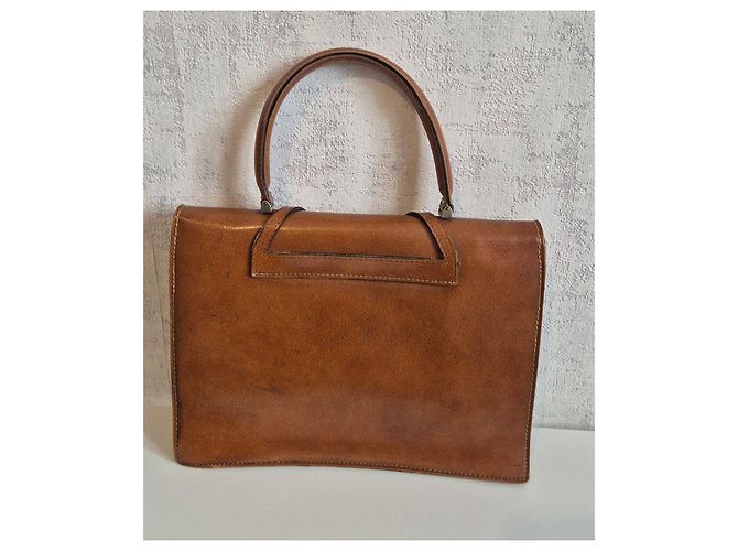 Autre Marque Ondine Republique Paris Borsa in Pelle Marrone - vista 3