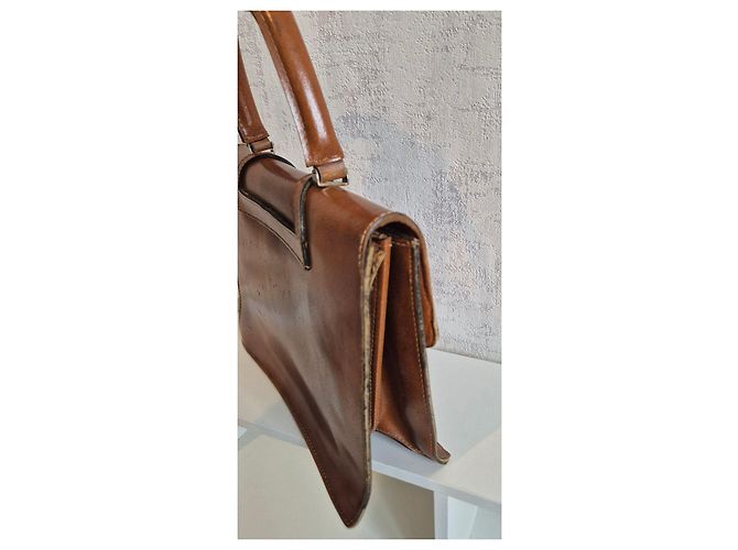Autre Marque Ondine Republique Paris Borsa in Pelle Marrone - vista 4
