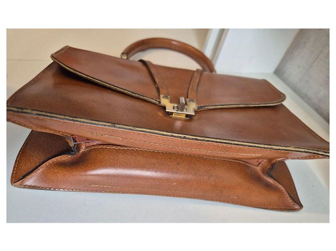 Autre Marque Ondine Republique Paris Borsa in Pelle Marrone - vista 5