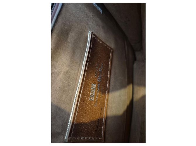 Autre Marque Ondine Republique Paris Borsa in Pelle Marrone - vista 7