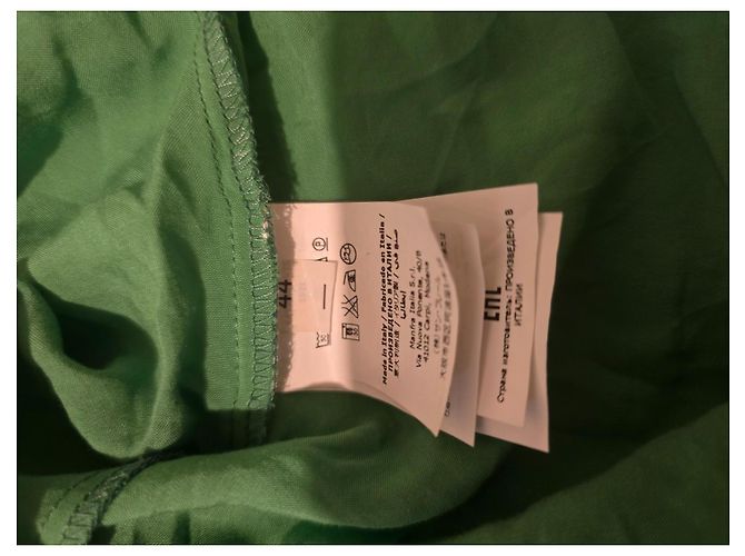 Vestido de verano verde de viscosa Ermanno Scervino - vista 10