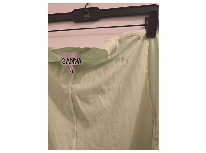 Camiseta Ganni de algodón verde - vista 5