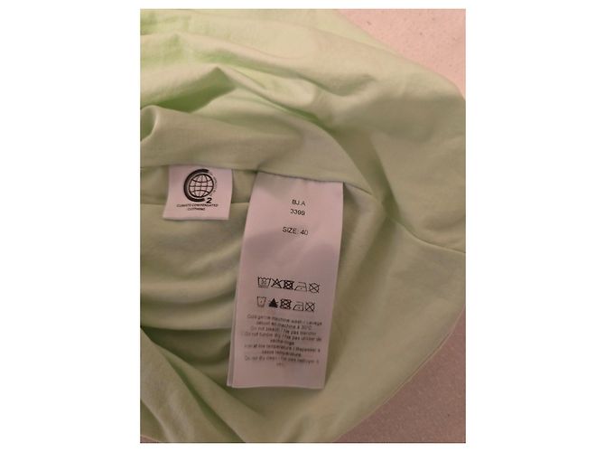 Camiseta Ganni de algodón verde - vista 9