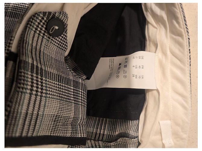 Hugo Boss BOSS Graue Karohose Weiß Blau - Ansicht 3