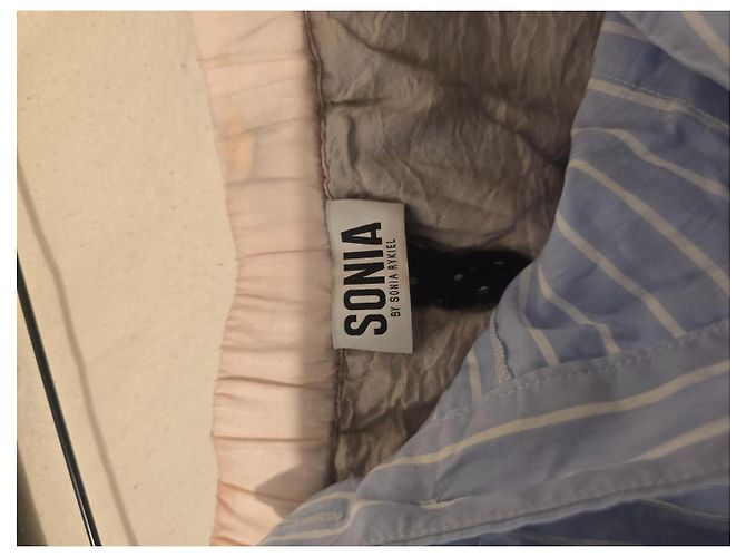 Sonia Rykiel Shorts de algodão com riscas azuis e brancas Preto Rosa Branco Azul - vista 2