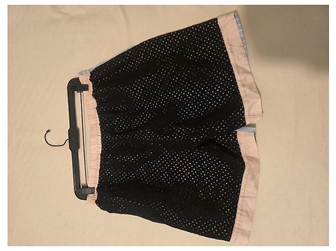 Sonia Rykiel Shorts de algodão com riscas azuis e brancas Preto Rosa Branco Azul - vista 9