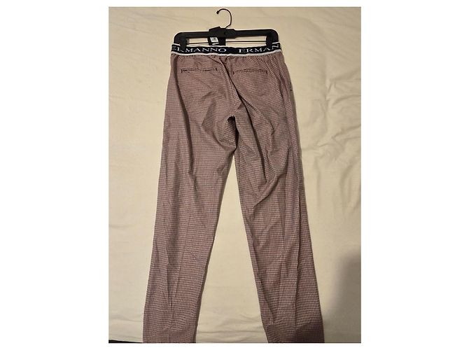 Ermanno Scervino Karo-Hose Braun Pink Weiß - Ansicht 10