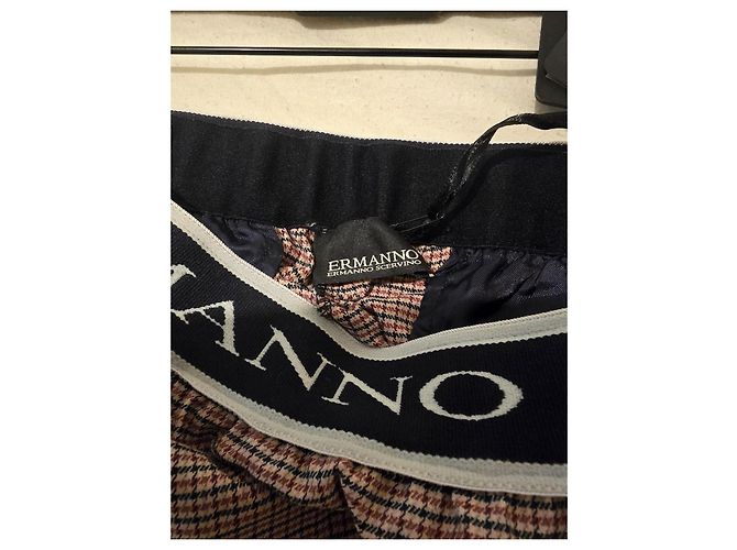 Ermanno Scervino Karo-Hose Braun Pink Weiß - Ansicht 2