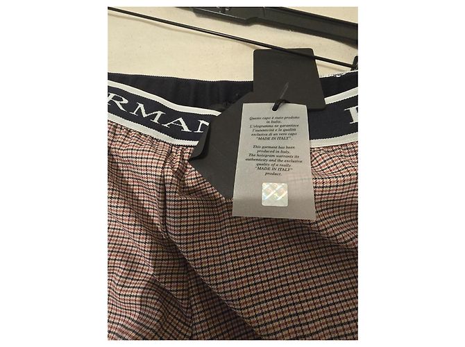 Ermanno Scervino Karo-Hose Braun Pink Weiß - Ansicht 3