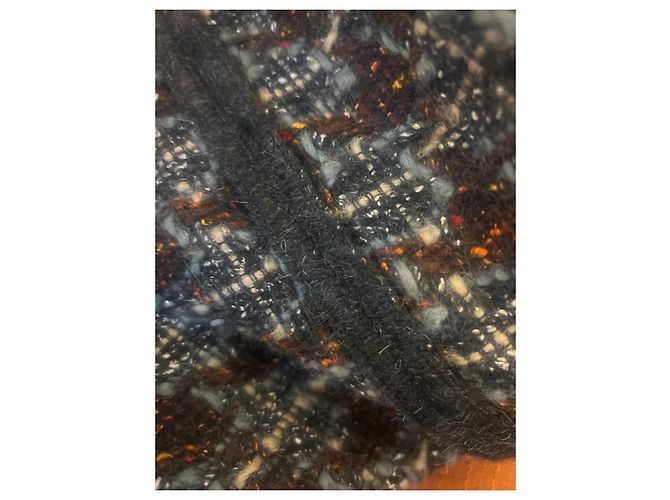 Giacca in tweed Isabel Marant Marrone Bianco Blu scuro - vista 11