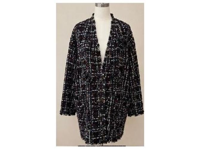 Giacca in tweed Isabel Marant Marrone Bianco Blu scuro - vista 2
