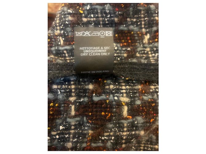 Giacca in tweed Isabel Marant Marrone Bianco Blu scuro - vista 9