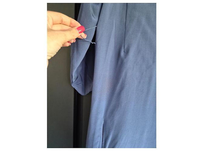 Vestido de seda azul Diane von Furstenberg - vista 3