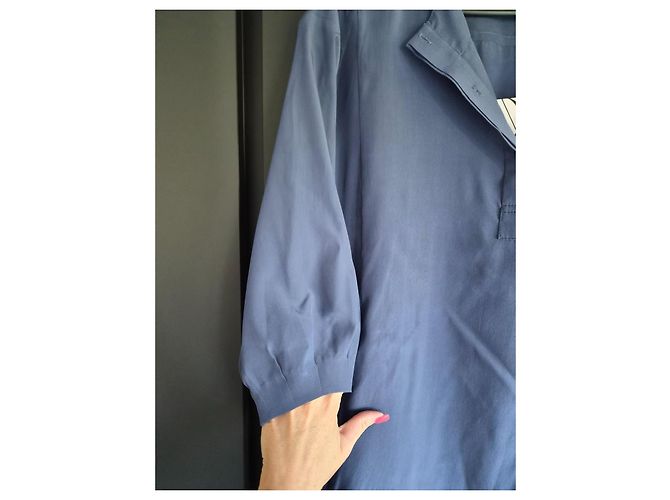 Vestido de seda azul Diane von Furstenberg - vista 4