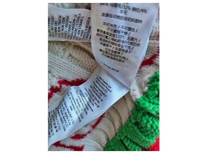 Langer Strickcardigan Gucci x Adidas Pink Weiß Rot Blau Mehrfarben Grün - Ansicht 7