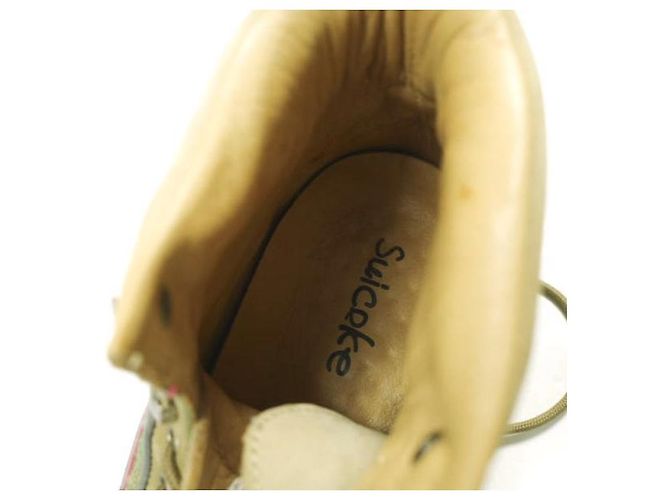 Autre Marque SUICOKE is-ness Nubuck Strick-Arbeitsstiefel Beige - Ansicht 8