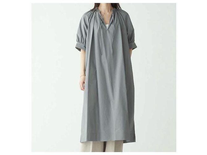 Autre Marque Vestido campesino YLEVE COTTON WEATHER de algodón Castaño - vista 3