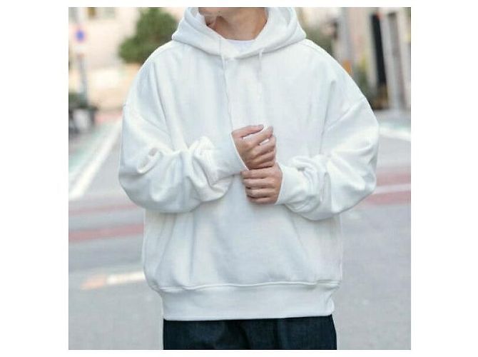 Autre Marque Brushed Fleece Pullover Hoodie URBAN RESEARCH ITEMS Weiß - Ansicht 3