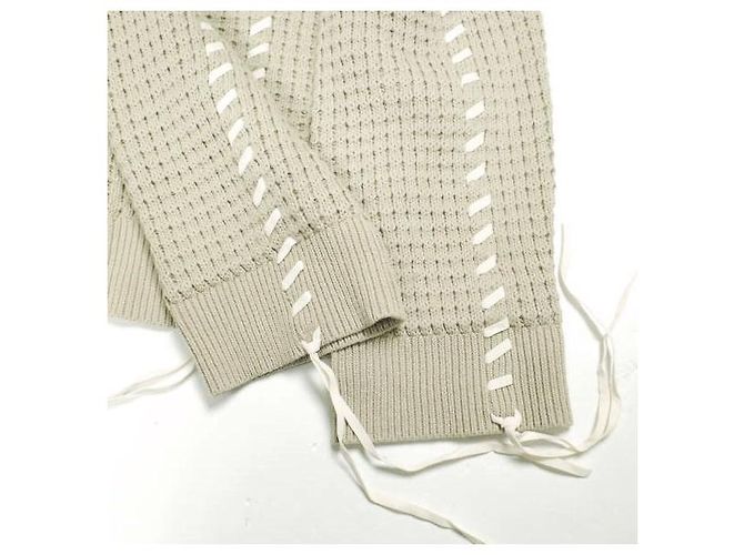 Autre Marque GEN_DAI CREW KNIT Punto de algodón y acrílico Beige - vista 5