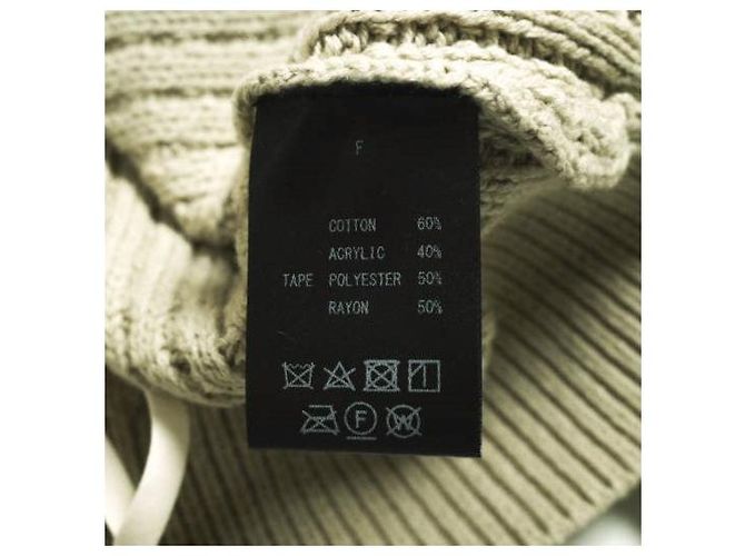 Autre Marque GEN_DAI CREW KNIT Punto de algodón y acrílico Beige - vista 7