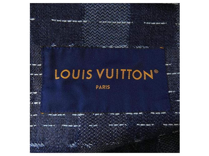 Chaqueta de denim Damier Louis Vuitton Azul - vista 4