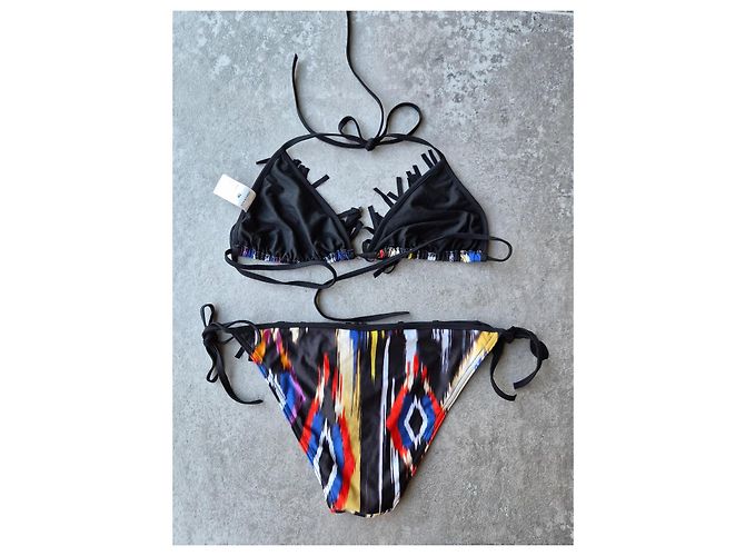 Autre Marque Conjunto Bikini Pamela by Beuman Estampado Abstracto Negro Multicolor - vista 6