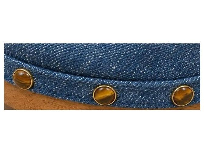 Chloé Chloe Denim-Clogs mit Holzabsatz Blau - Ansicht 4
