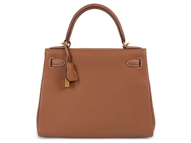 Hermès Kelly 28 Sellier Togo Leder Tasche Braun - Ansicht 2