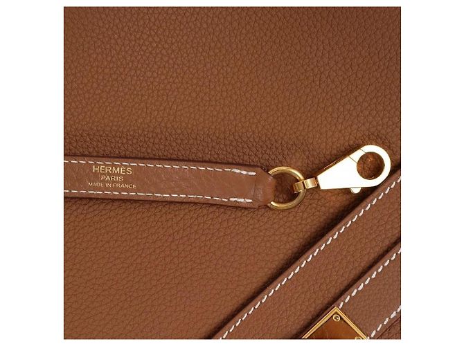 Hermès Kelly 28 Sellier Togo Leder Tasche Braun - Ansicht 4