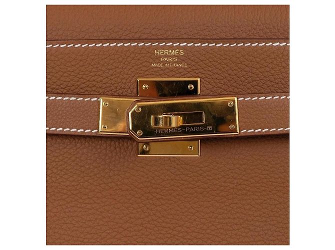 Hermès Kelly 28 Sellier Togo Leder Tasche Braun - Ansicht 6