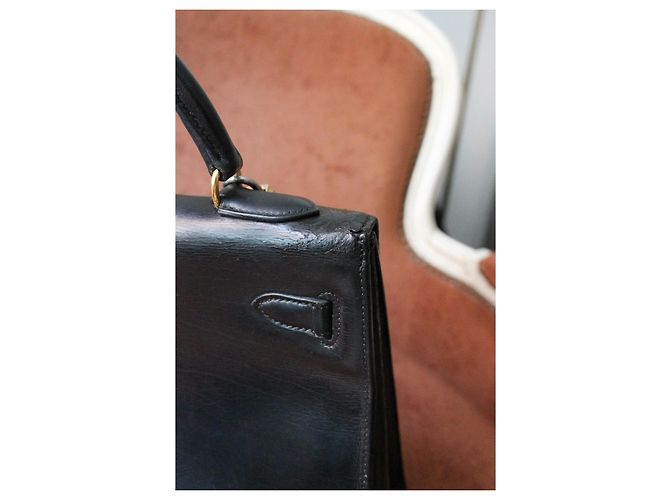 Hermès Kelly 32 Pelle Box Nera Nero - vista 13