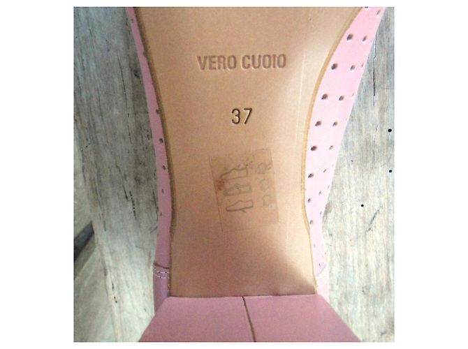 Swedish Hasbeens Décolleté in pelle traforata rosa - vista 6