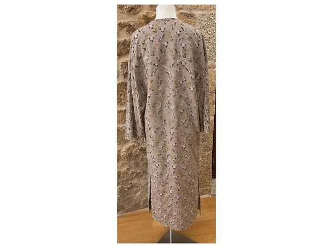 Vestido de algodón estampado "Godi" Nanushka Castaño Rosa Blanco Beige Verde - vista 8