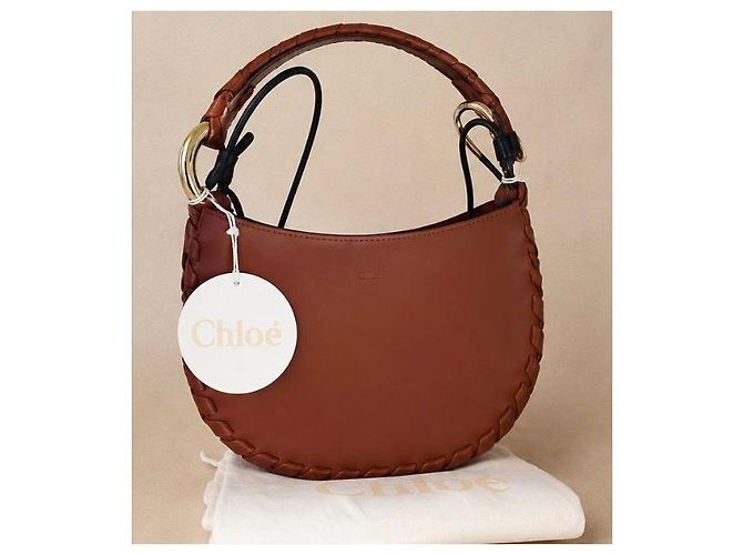Borsa Hobo Marcie Small di Chloé in pelle marrone - vista 2